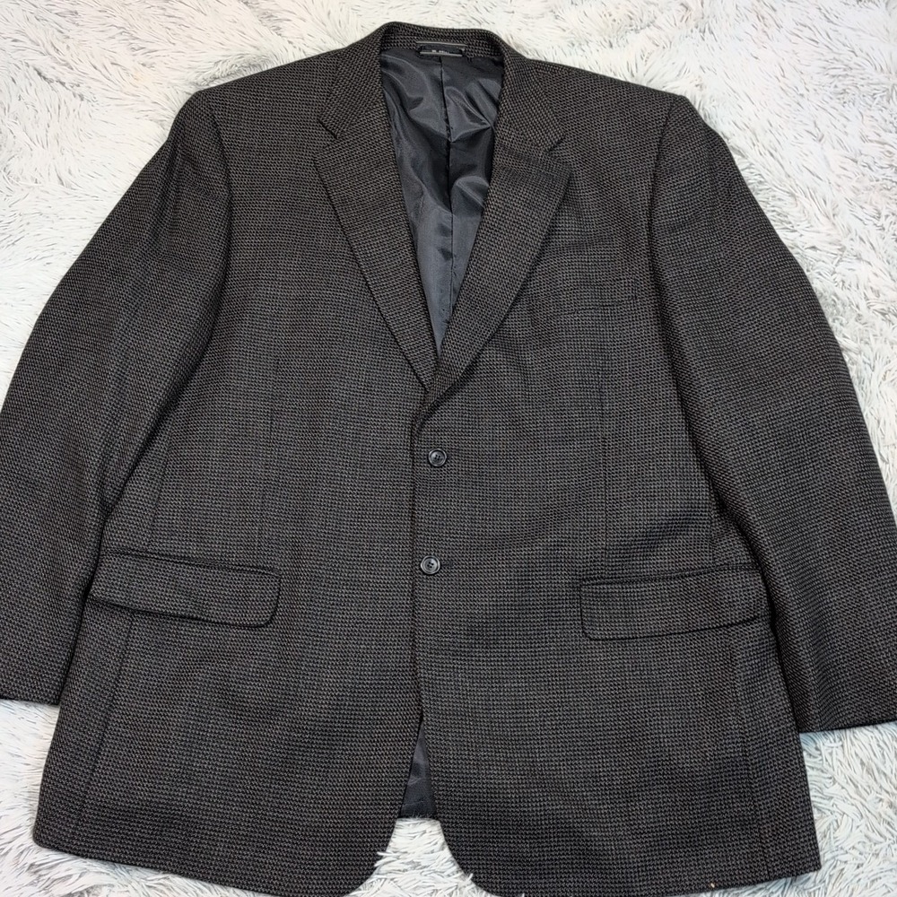 Gianelli Jacket Mens 50 Long Lambs‎ Wool Cashmere Blend Suit Coat Preppy Pockets